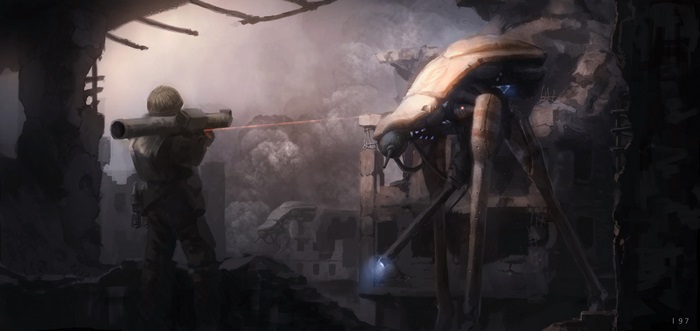 Half Life 2 4K Soldier vs Strider Combat Scene