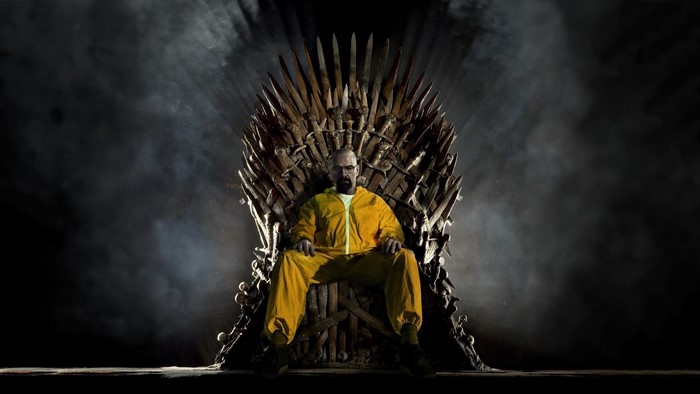 Walter White from Breaking Bad on the Iron Throne