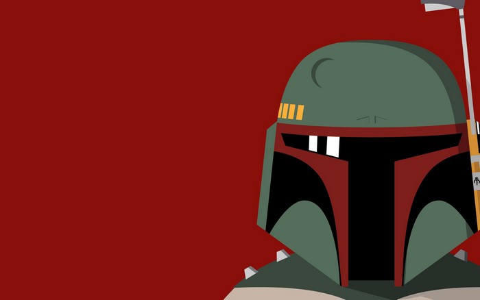 Boba Fett from Star Wars minimalist illustration