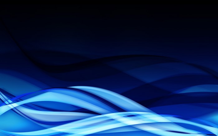 Abstract blue wavy lines on dark background