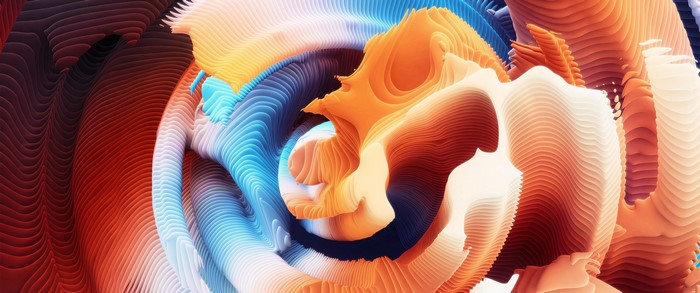 Abstract swirling layers of color