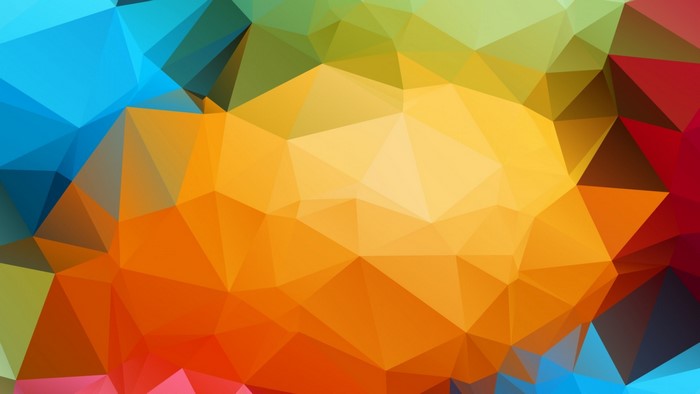 Colorful abstract low poly digital art