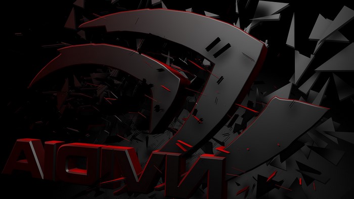 Nvidia logo 3D render