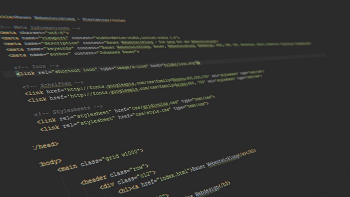HTML code with depth of field effect