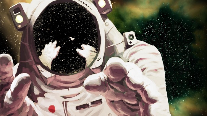 Sad Astronaut Lost in Deep Space