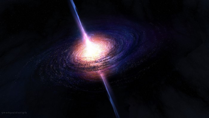 Digital Blasphemy Quasar in Space