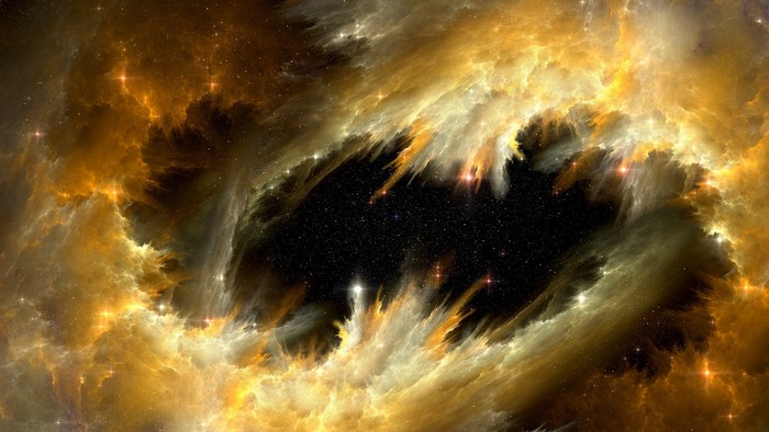 Fantasy art galaxy with stars and nebulae
