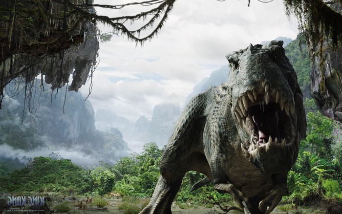 Tyrannosaurus Rex in a jungle landscape