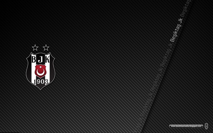 Besiktas JK logo on a black carbon fiber background