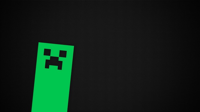 Minecraft Creeper on a dark background