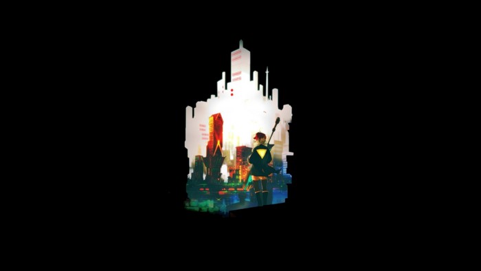 Artwork from Transistor video game