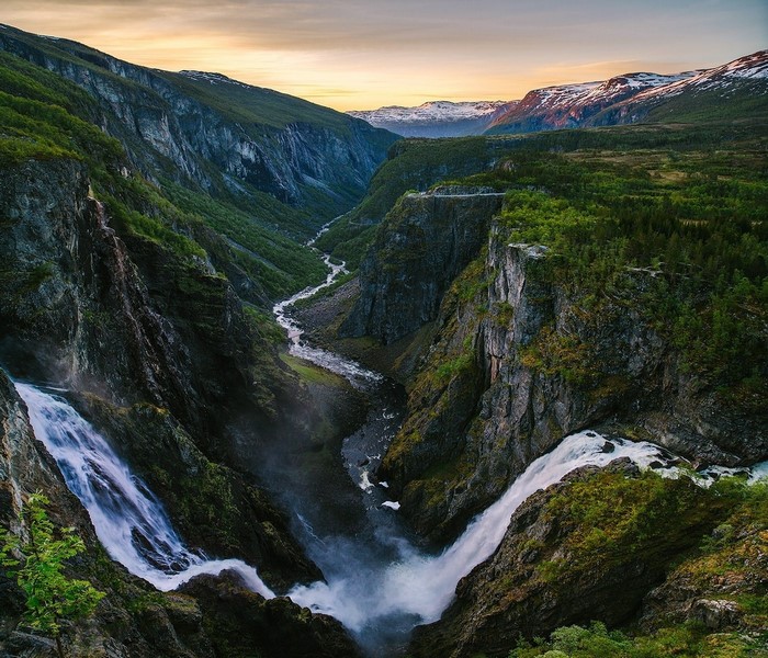Voringsfossen waterfall in Norway