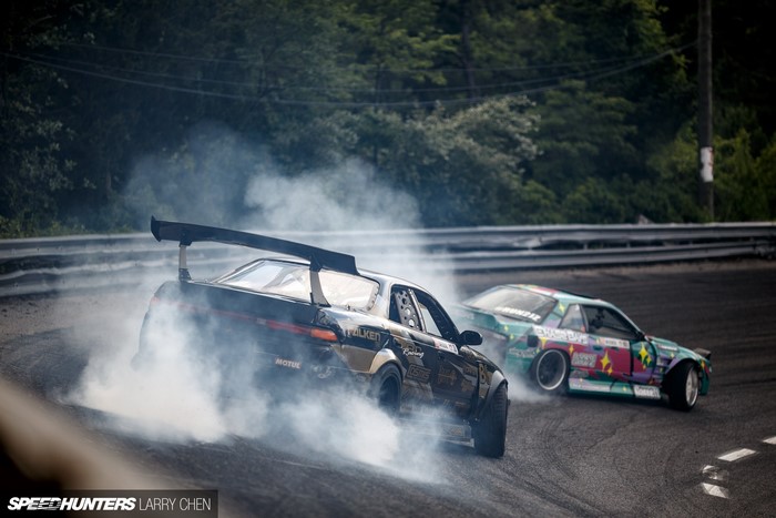 Nissan Silvia S13 cars drifting with smoke