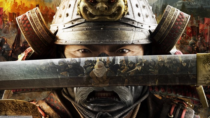 Samurai warrior with katana in Total War: Shogun 2