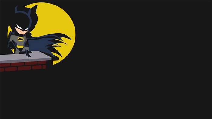 Minimalist Batman on a Rooftop