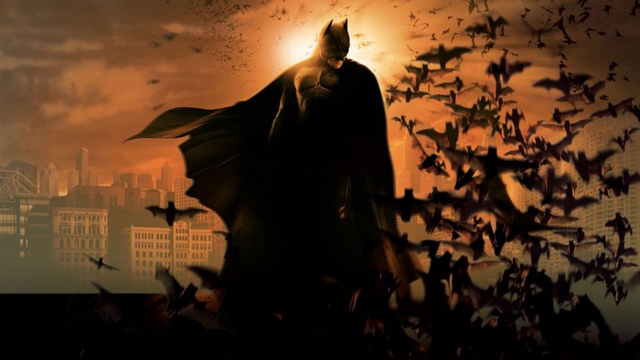 Batman from The Dark Knight with bats