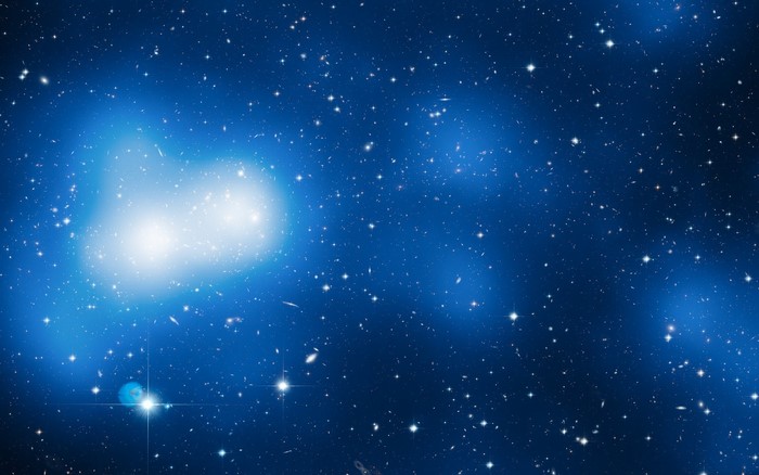 Stars and galaxies in deep blue space
