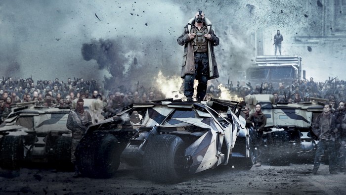 Bane from The Dark Knight Rises with army