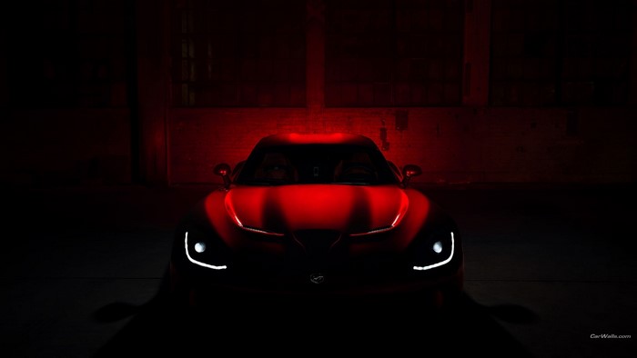 Red Dodge Viper with Red Lighting
