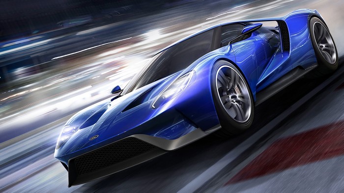 Blue Ford GT racing in Forza Motorsport 6