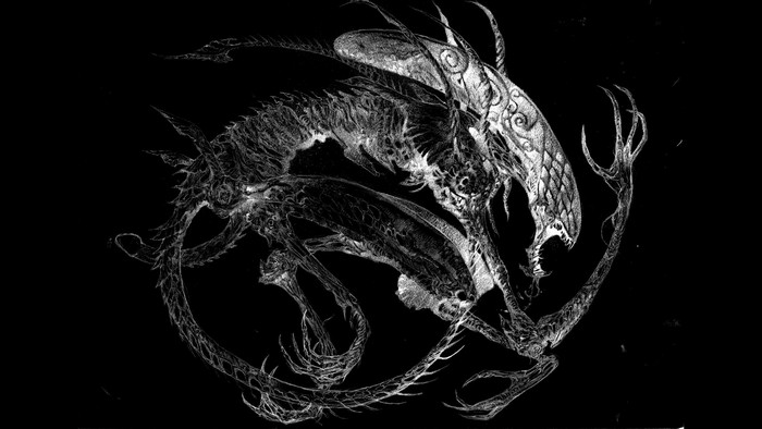 Dark Xenomorph Alien Creature with Intricate Details