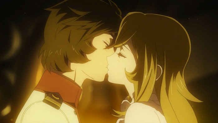 Couple kissing from Space Battleship Yamato 2199