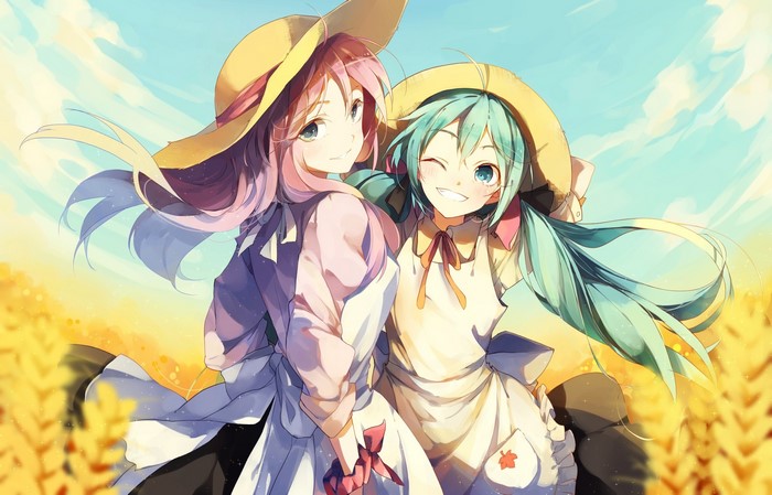 Hatsune Miku and Megurine Luka from Vocaloid