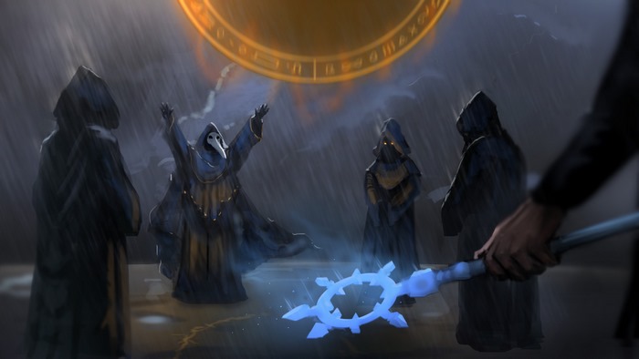 Terraria Cultist Summoning Lightning Storm