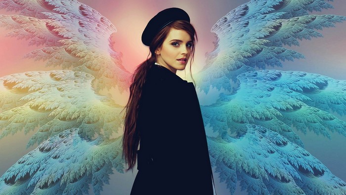 Emma Watson with Angel Wings