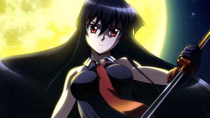 Akame with Sword and Red Eyes