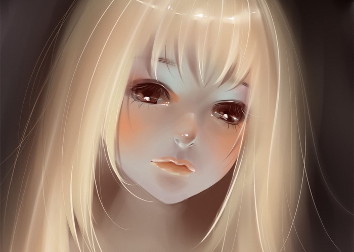Anime girl with blonde hair