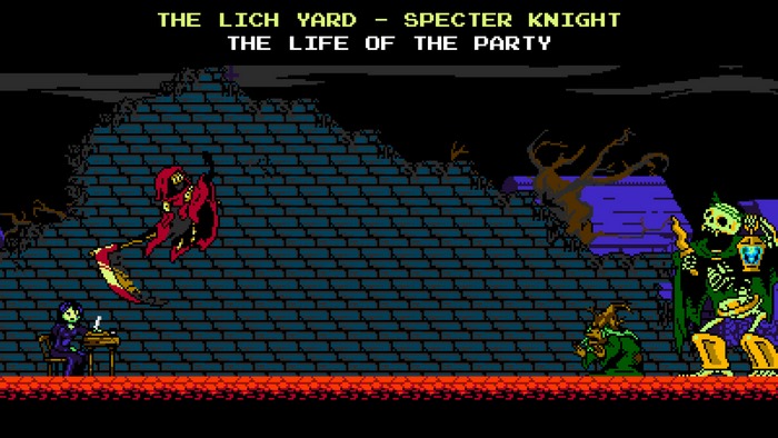 Specter Knight from Shovel Knight in The Lich Yard