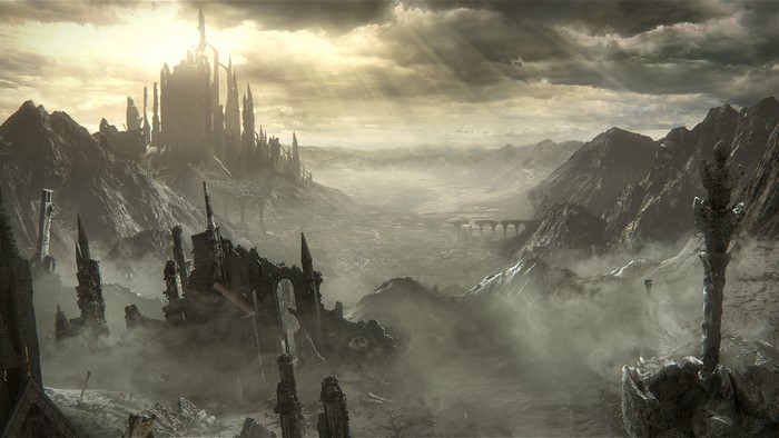 Dark Souls III Gothic Medieval Landscape Castle