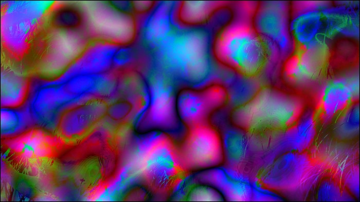 Abstract trippy melting bright colorful