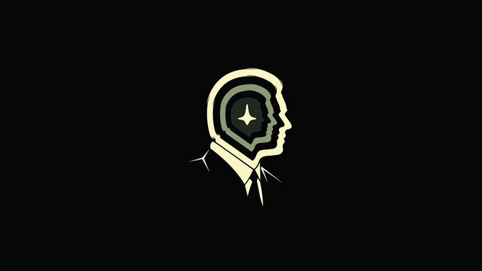 Minimalist illustration of nested profiles with a star