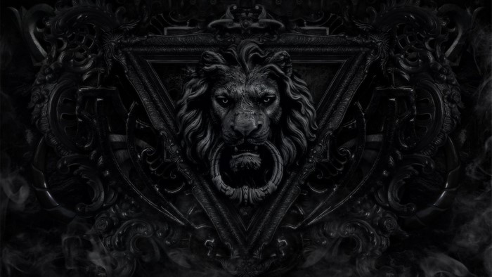 Gothic Lion Door Knocker Digital Art