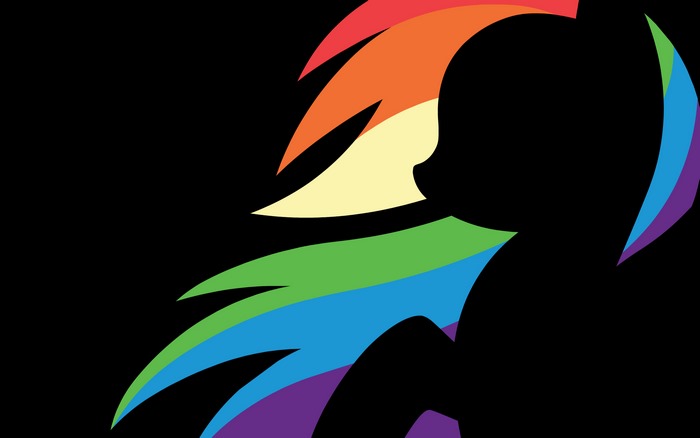 Rainbow Dash from My Little Pony silhouette