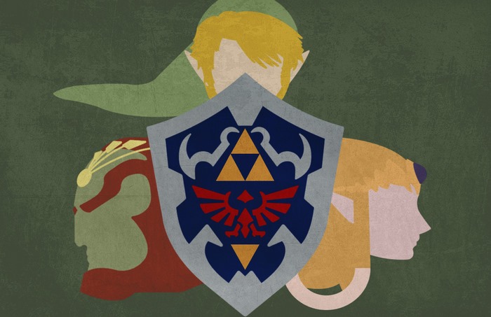 The Legend of Zelda characters and Hylian Shield