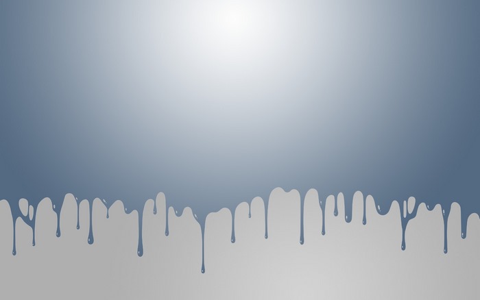 Blue paint dripping on a gradient background