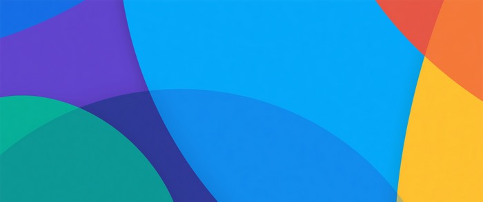 Abstract colorful shapes overlapping