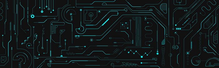 Abstract digital circuit board pattern