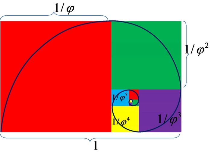 Fibonacci Spiral and Golden Ratio Squares