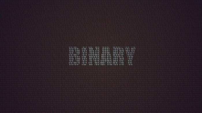 Minimalist binary code digital art
