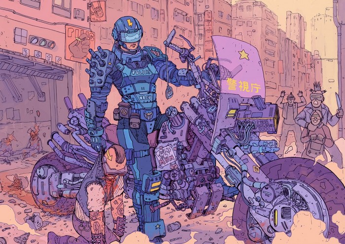 Josan Gonzalez Police Officer and Motorcycle