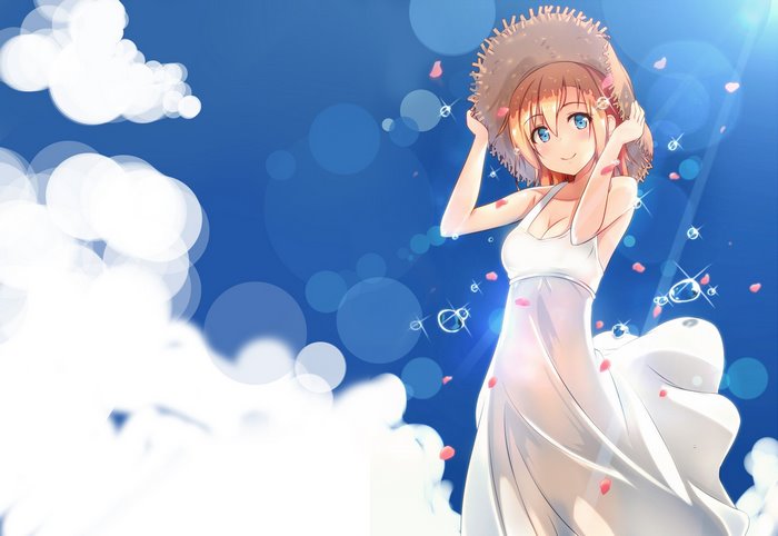 Honoka Kousaka from Love Live! in a white dress
