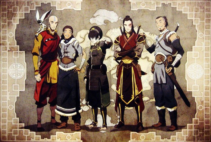 The Gaang from Avatar: The Last Airbender