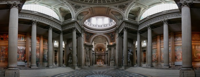 Interior of the Pantheon in Paris, France