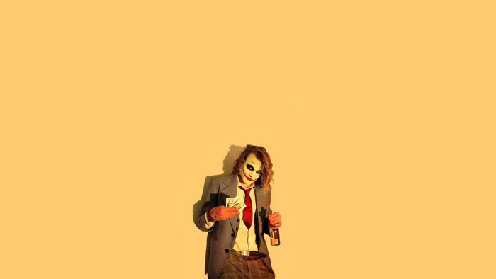 Joker from The Dark Knight holding money