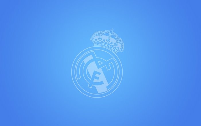 Real Madrid logo on blue background