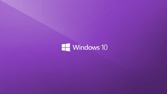 Windows 10 Logo on Purple Background